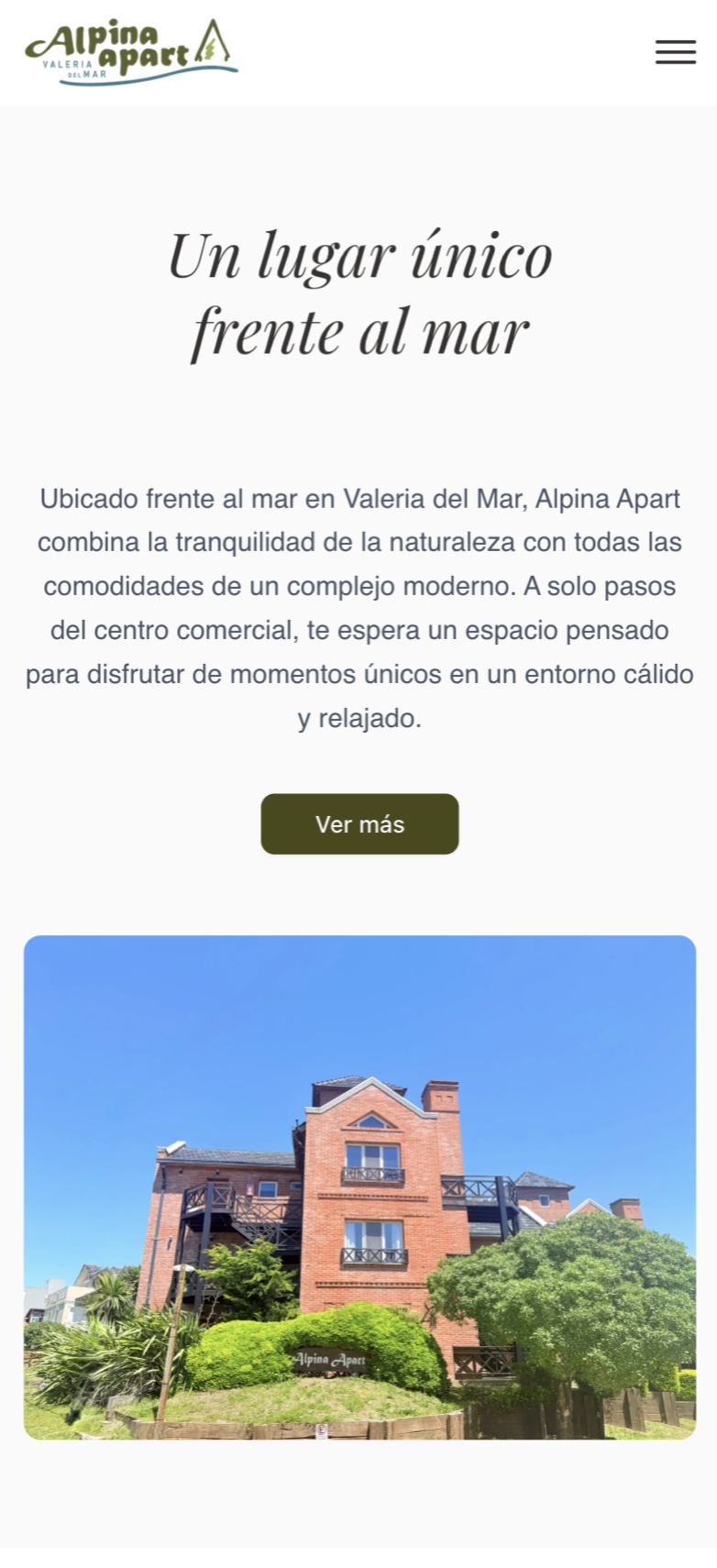 Alpina Apart introduction in a responsive layout