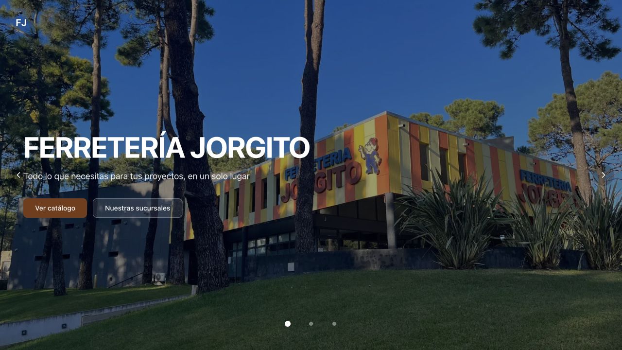 Portada del sitio de Ferretería Jorgito