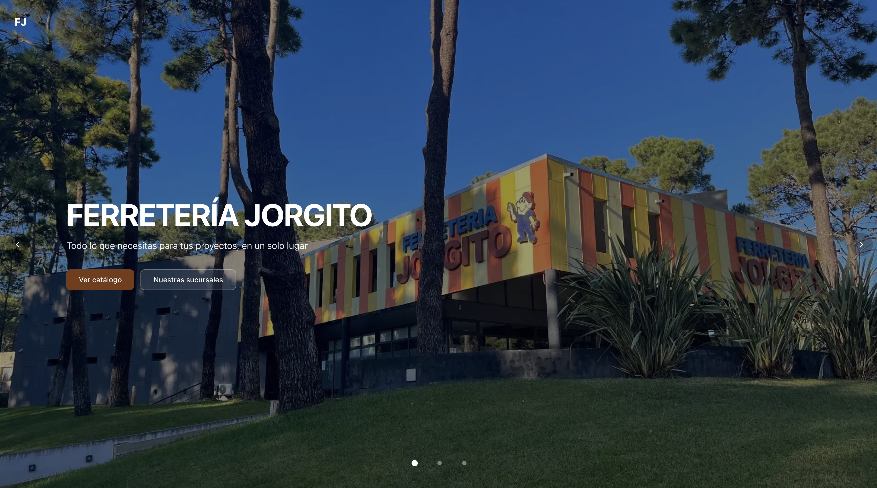 Ferretería Jorgito homepage at the woodland store