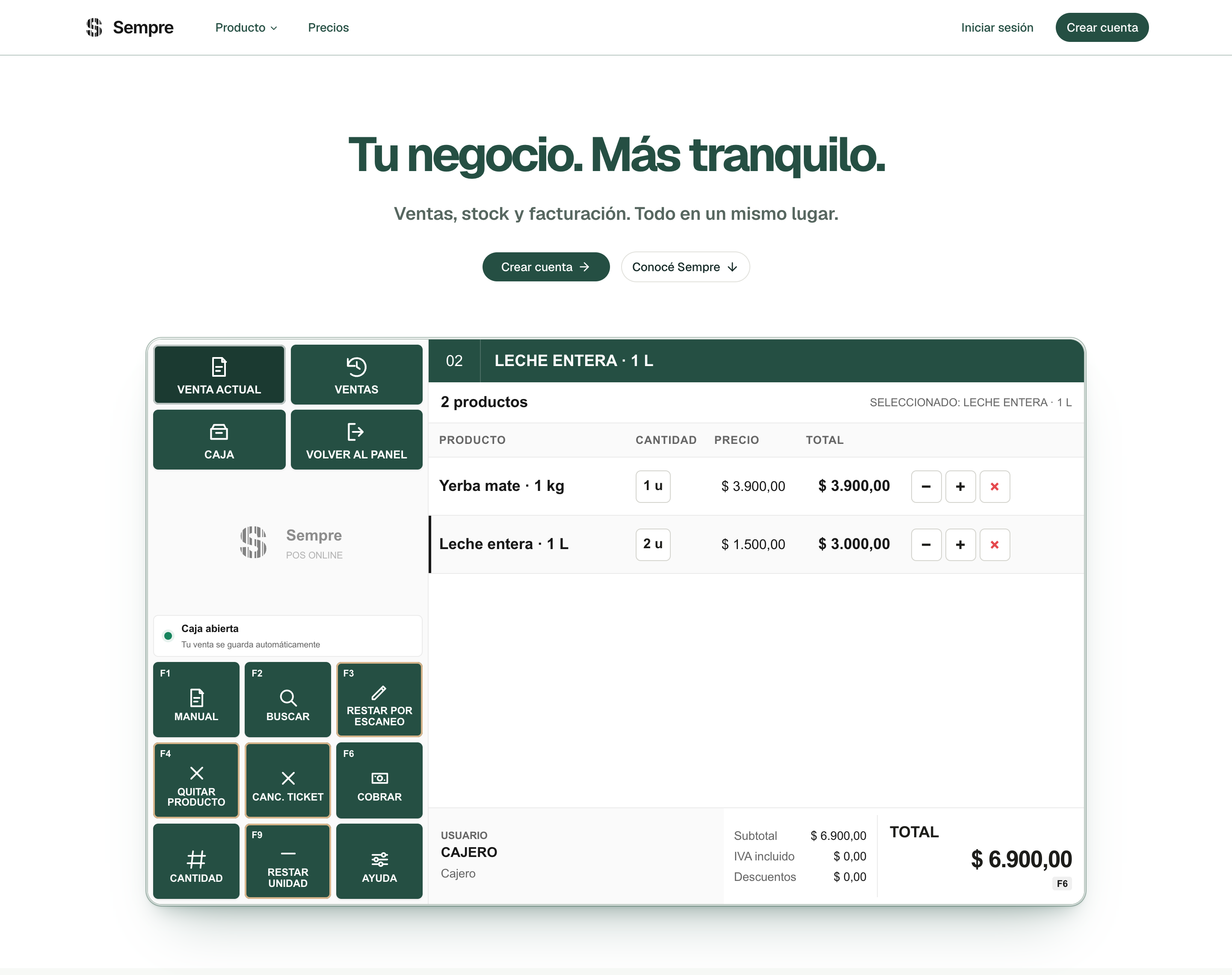 Sempre: Presentación y punto de venta