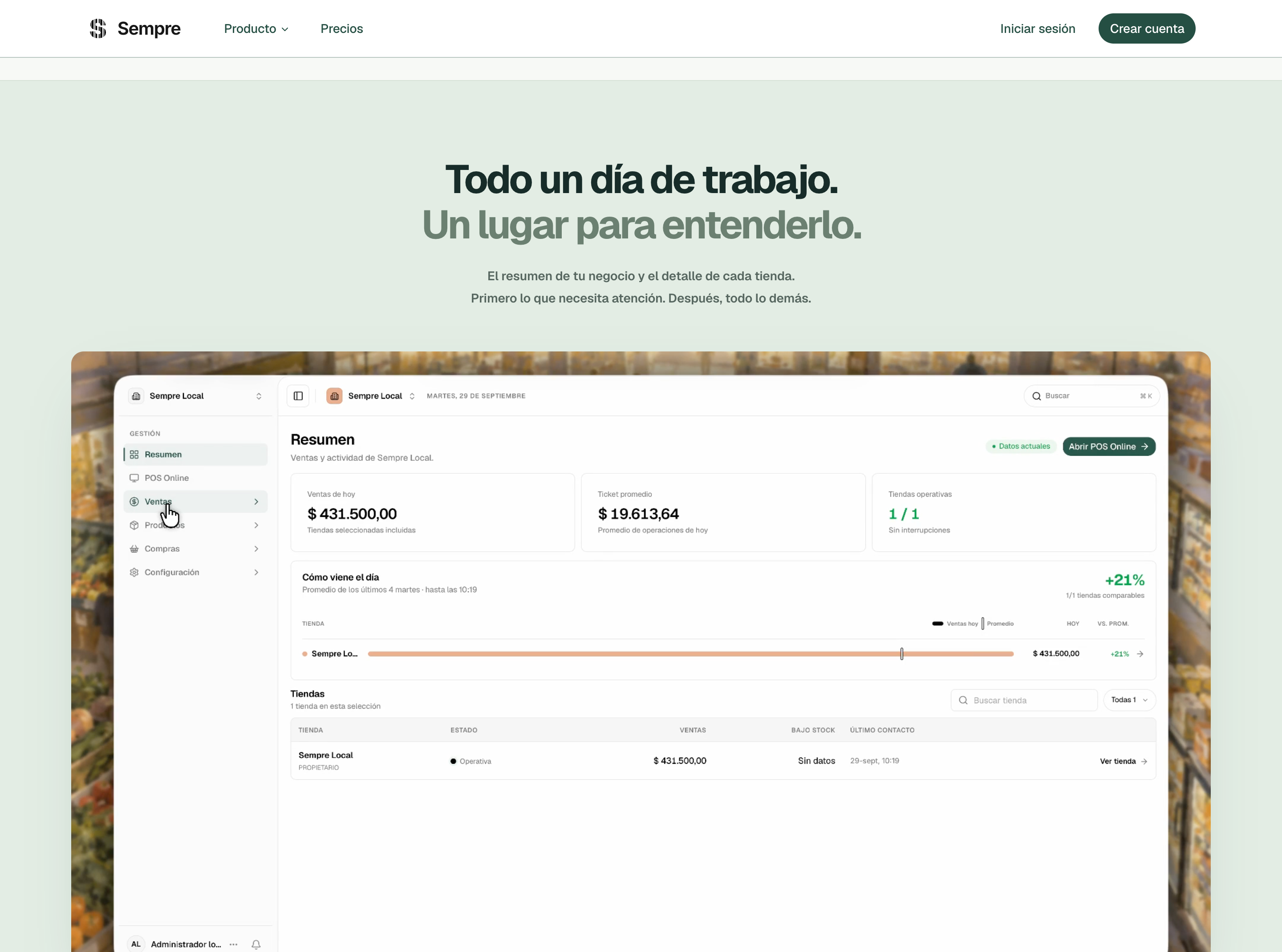 Sempre: Panel de gestión