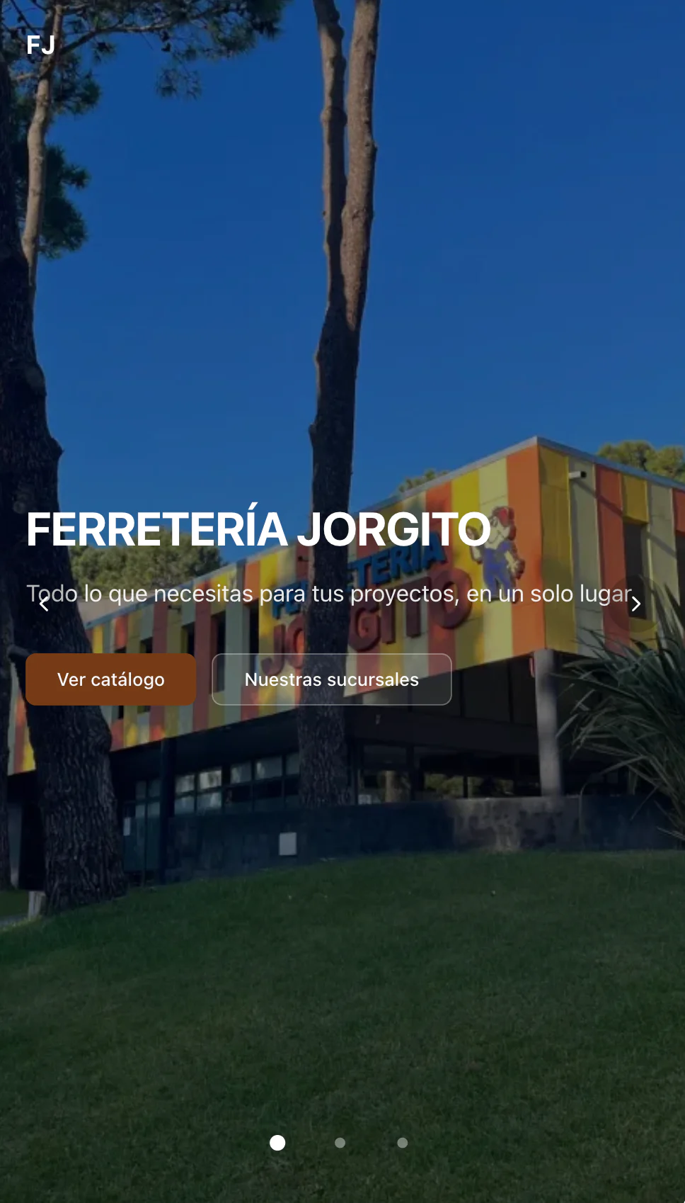 Vista móvil del catálogo de Ferretería Jorgito